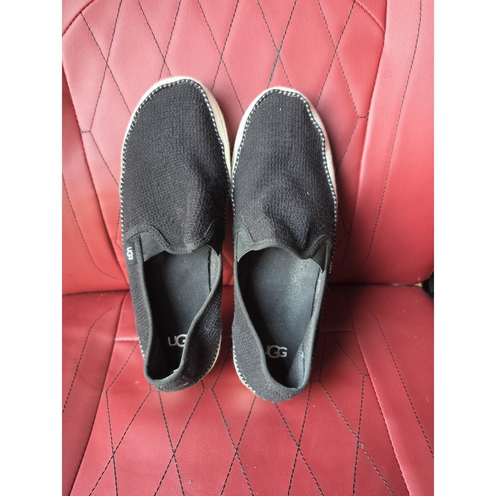 Ugg Bren Slip On Shoe Womens 7.5 Black‎ Mesh Lightweight Flats Casual Minimalist